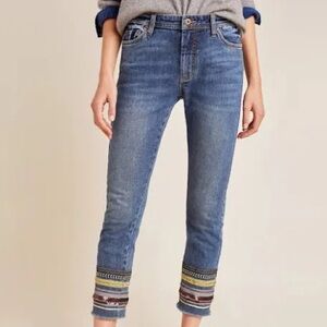 Pilcro & The Letterpress Anthropologie Embroidered Jeans – Size 29